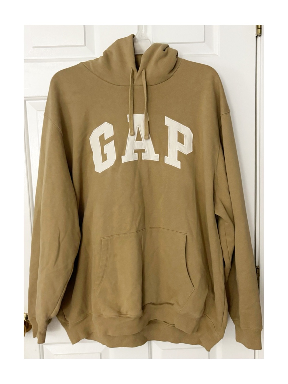 GAP Tan & White Men's Hoodie Sweatshirt Pullover, Size XXXL, Big & Tall